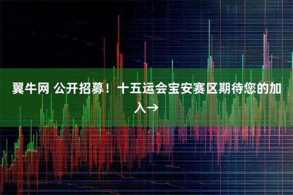 翼牛网 公开招募！十五运会宝安赛区期待您的加入→